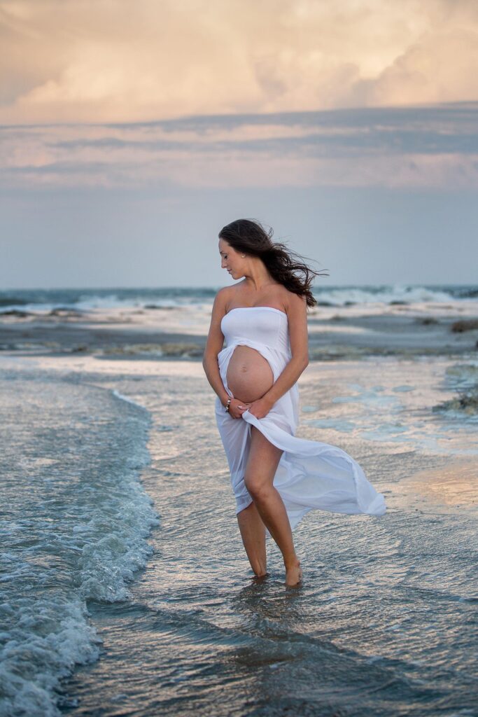 A beautiful photo of a woman on the beach.