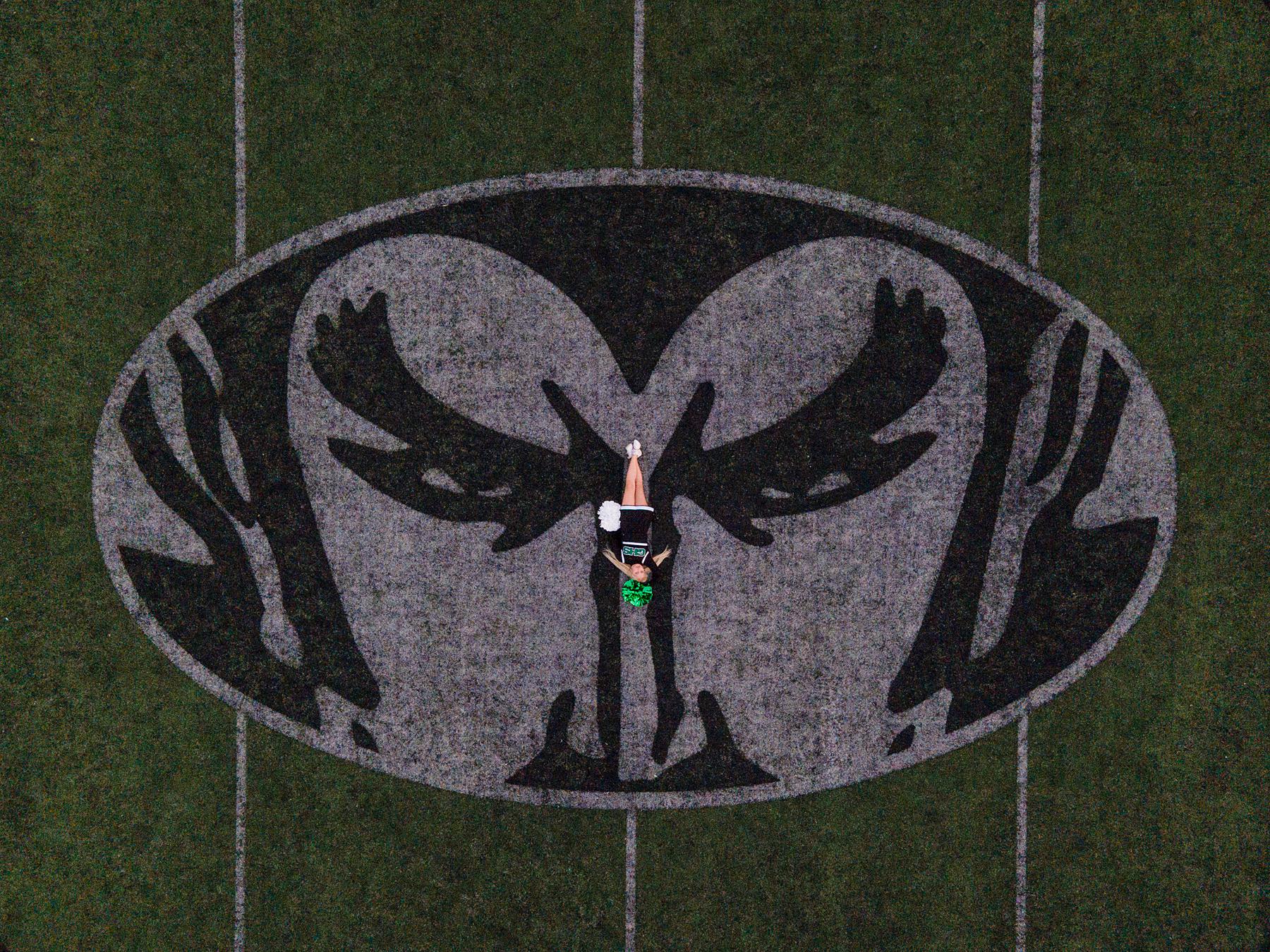 A drone photo of the Greeneville High School Football Field.