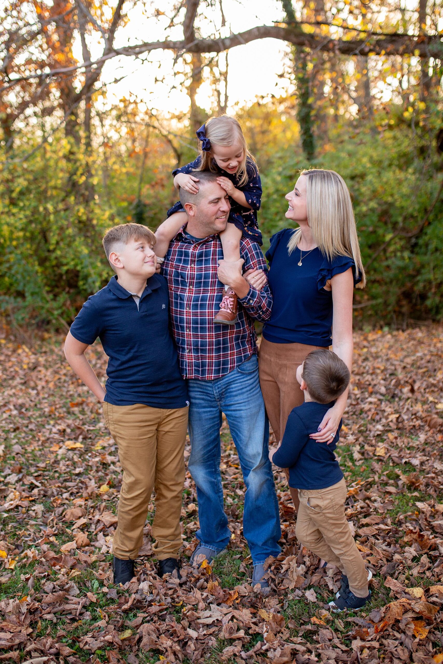 A family enjoying a fall afternoon in Tennessee.